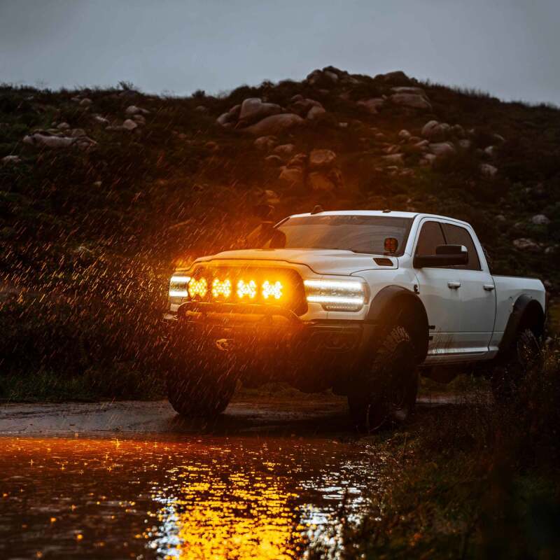KC HiLiTES SlimLite 8in. LED Light Shield (Shield Only) - Amber 5208 5208 Photo - lifestyle view