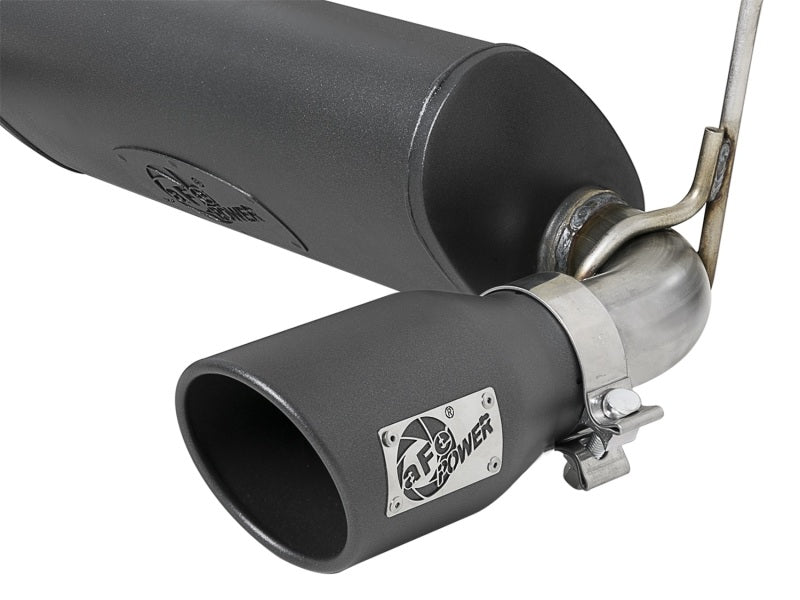 aFe Cat-Back Exhaust w/ Black Tip, Rebel Series, 2.5in 304 Stainless Steel 49-38066-B Photo - Unmounted