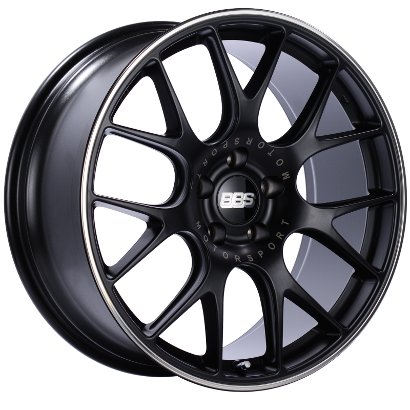 BBS CH-R 20x9 5x120 ET29 Satin Black Polished Rim Protector Wheel -82mm PFS/Clip Required CH113BPO CH113BPO Photo - Primary
