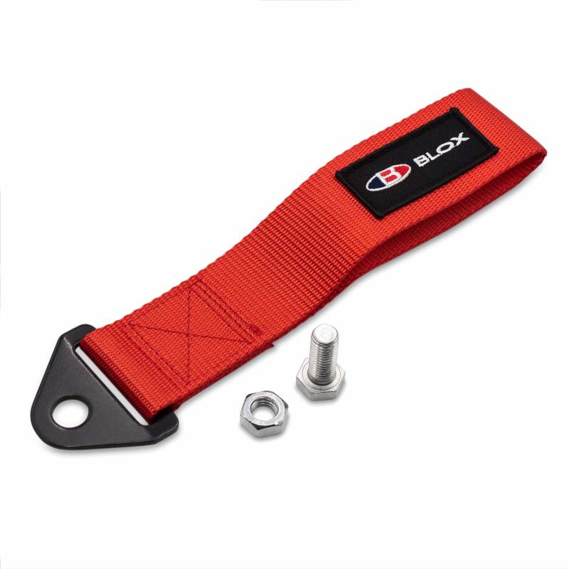 BLOX Racing Universal Tow Strap With BLOX Logo - Red BXAP-00034-RD BXAP-00034-RD Photo - Primary