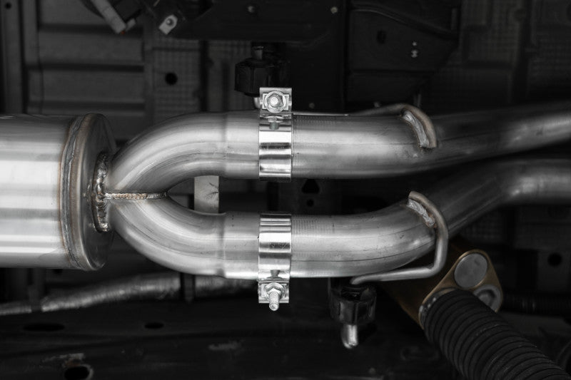 MBRP 22-23 Chevrolet/ GMC 1500 Silverado/ Sierra ZR2/AT4X 6.2L 2.5in Turn Down 3in Cat Back Exhaust S5006304 S5006304 Photo - Close Up