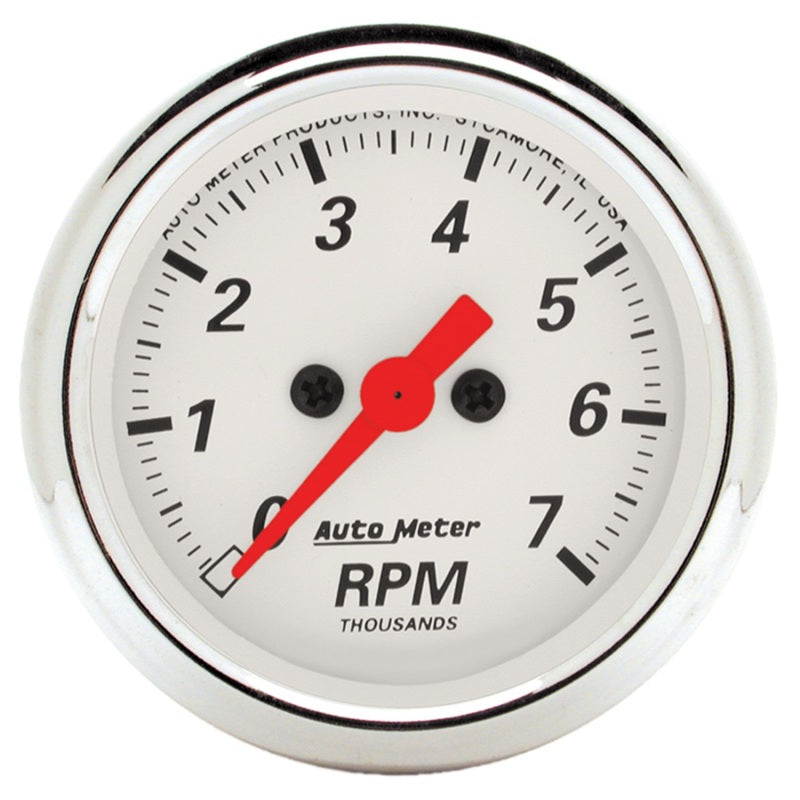 Autometer Gauge, Tachometer, 2 1/16", 7K Rpm, In-Dash, Arctic White 1397 Photo - Primary