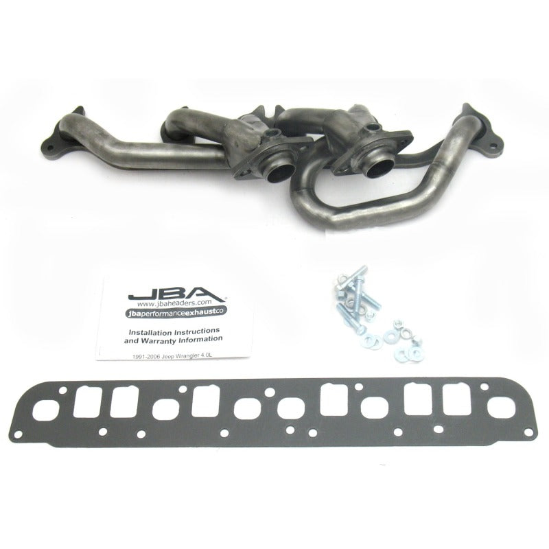 JBA 00-06 Jeep 4.0L 1-1/2in Primary Raw 409SS Cat4Ward Header 1527S 1527S Photo - Primary