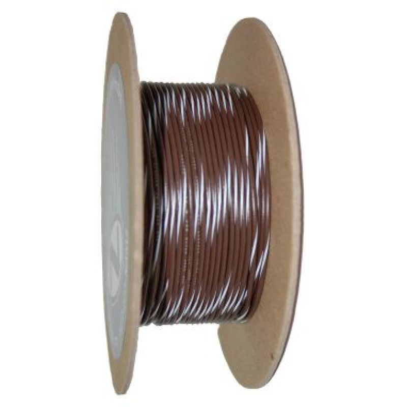 NAMZ OEM Color Primary Wire 100ft. Spool 20g - Brown/White Stripe NWR-19-100-20 NWR-19-100-20 Photo - Primary