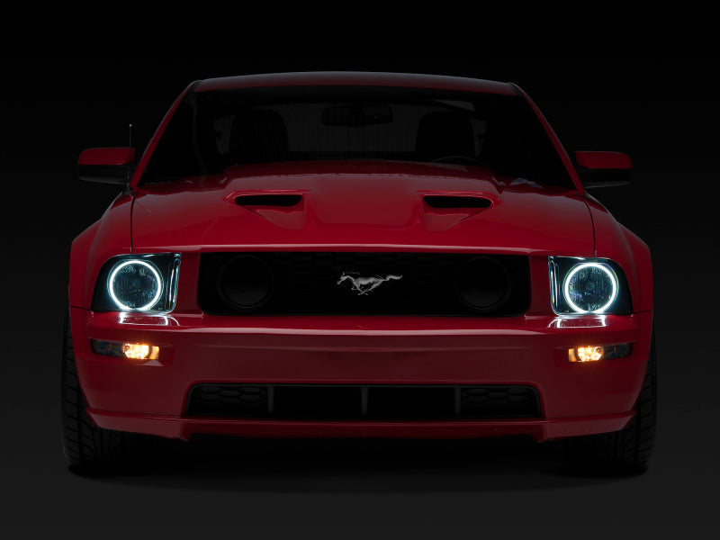 Raxiom 05-09 Ford Mustang GT V6 Axial Series CCFL Halo Projector Headlight- Blk Housing (Smkd Lens) 49121 49121 Photo - Close Up