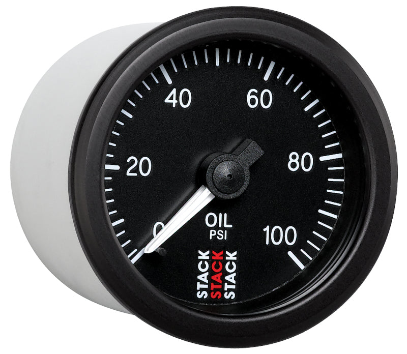 Autometer Stack 52mm 0-100 PSI 1/8in NPTF (M) Mechanical Oil Pressure Gauge - Black ST3102 ST3102 User 5