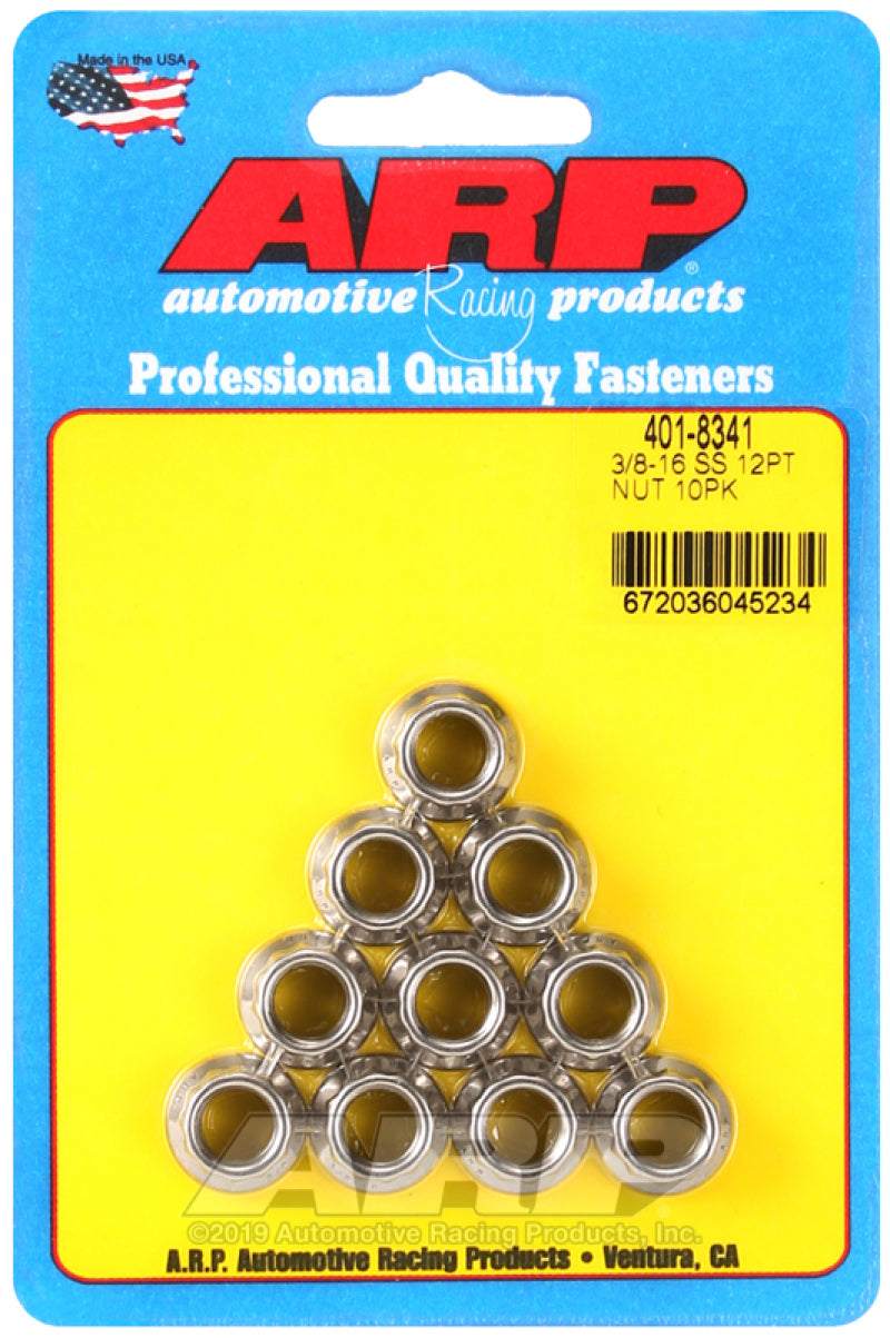 ARP 3/8-16 SS 12pt nut kit 401-8341 Photo - Primary