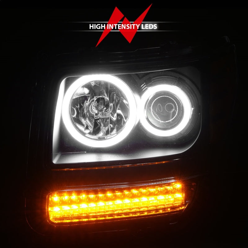 Anzo 2007-2012 Dodge Nitro Projector Headlights w/ Halo Black (CCFL) G2 111145 Photo - Unmounted