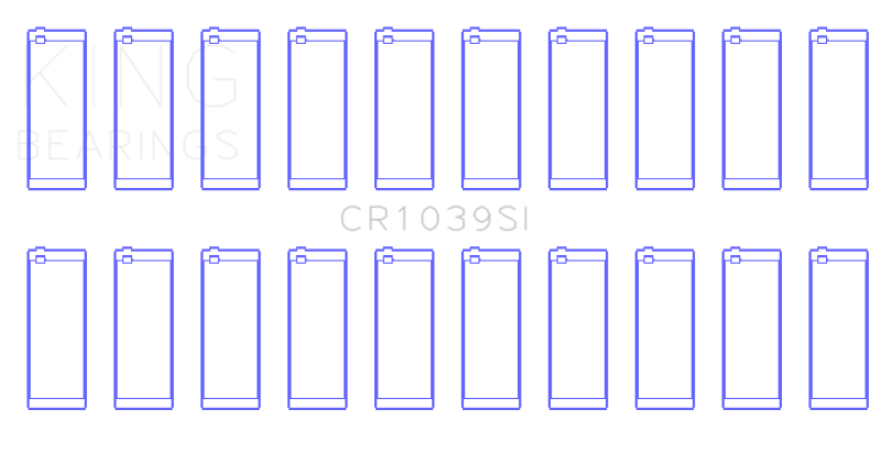 King Engine Bearings Ford 415 (Size +0.25mm) Connecting Rod Bearing Set CR1039SI0.25 CR1039SI0.25 Photo - Primary