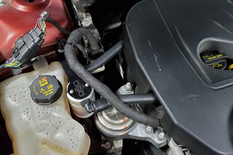 J&L 13-19 Ford Fusion 1.5L EcoBoost Oil Separator 3.0 Passenger Side - Clear Anodized 3039P-C 3039P-C Photo - Mounted