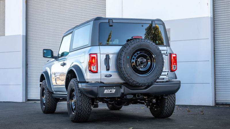 Borla 21-22 Ford Bronco 2.7L 2DR/4DR T-304 Stainless Steel Cat-Back S-Type Exhaust - Brushed 140902 140902 Photo - Mounted