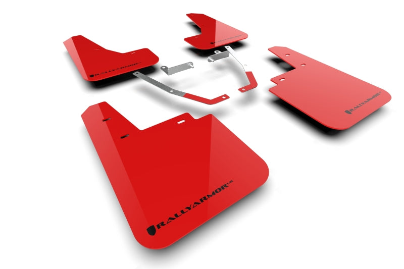 Rally Armor - 2024 Subaru Crosstrek (Wilderness Only) Red UR Mud Flap W/Black Logo - No Drilling Req MF116-UR-RD-BLK MF116-UR-RD-BLK Photo - Primary