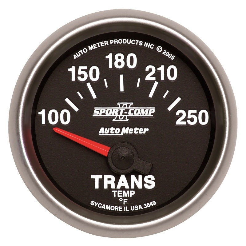 Autometer Gauge, Transmission Temp, 2 1/16", 100-250 Deg F, Electric, Sport-Comp 3649 Photo - Primary