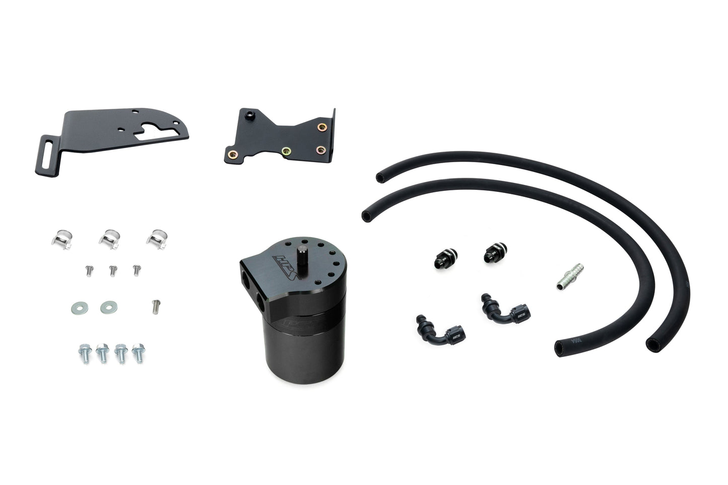 HPS Performance Aluminum Oil Catch Can Kit 2010-2015 Lexus IS250 C 2.5L V6, Black 860-025WB