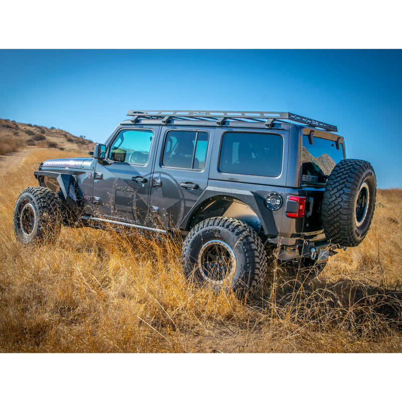 DV8 Offroad 18-21 Jeep Wrangler JL 4-Door Roof Rack RRJL-01 RRJL-01 Photo - Mounted