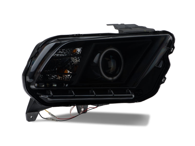 Raxiom 13-14 Ford Mustang w/ Factory HIDLED Halo Projector Headlights- Black Housing (Smoked Lens) 49170 49170 Photo - Close Up