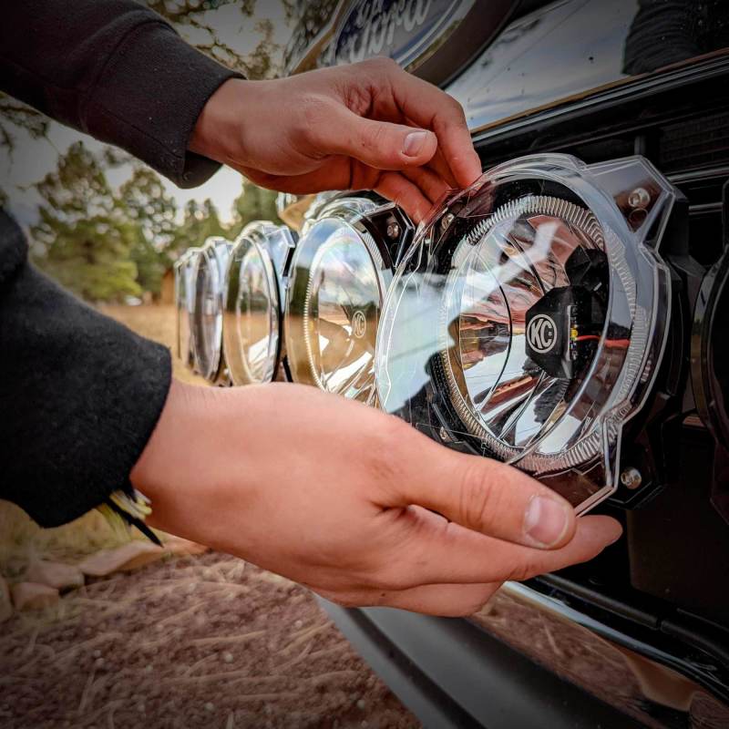 KC HiLiTES 6in. Light Shield for Gravity Pro6 LED Lights (Single) - Clear 5118 5118 Photo - lifestyle view