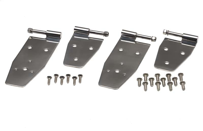 Kentrol 94-95 Jeep Wrangler YJ Hardtop Door Hinge Set 4 Pieces - Polished Silver 30469 30469 Photo - Primary