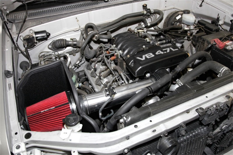 Spectre 05-07 Toyota Sequoia V8-4.7L F/I Air Intake Kit - Polished w/Red Filter 9964 9964 Photo - Mounted