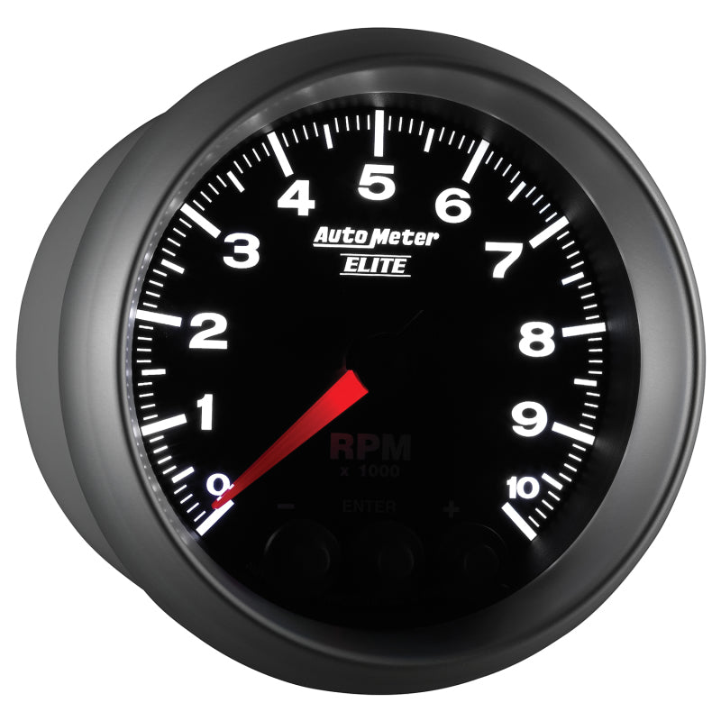 Autometer Gauge, Tach, 3 3/8", 10k Rpm, In-Dash w/ Shift Light & Peak Mem, Elite 5697 User 6