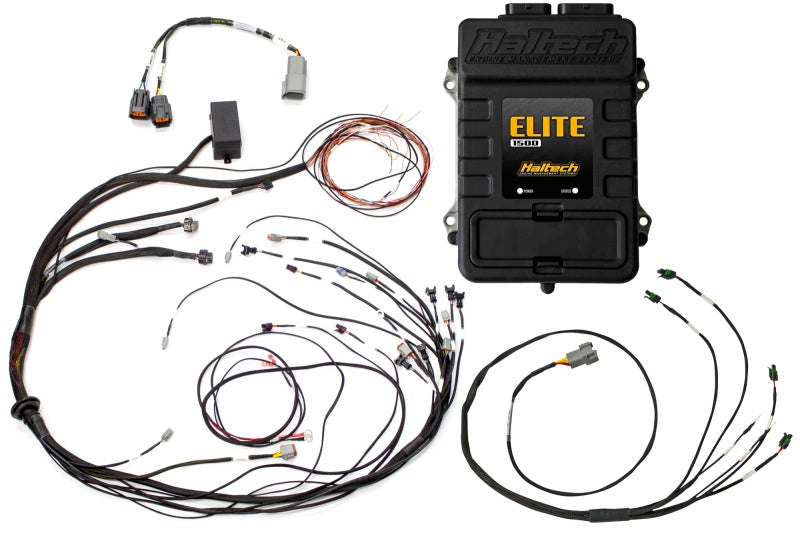 Haltech Elite 1500 Terminated Harness ECU Kit w/ Square EV1 Injector Connectors HT-150988 HT-150988 Photo - Primary