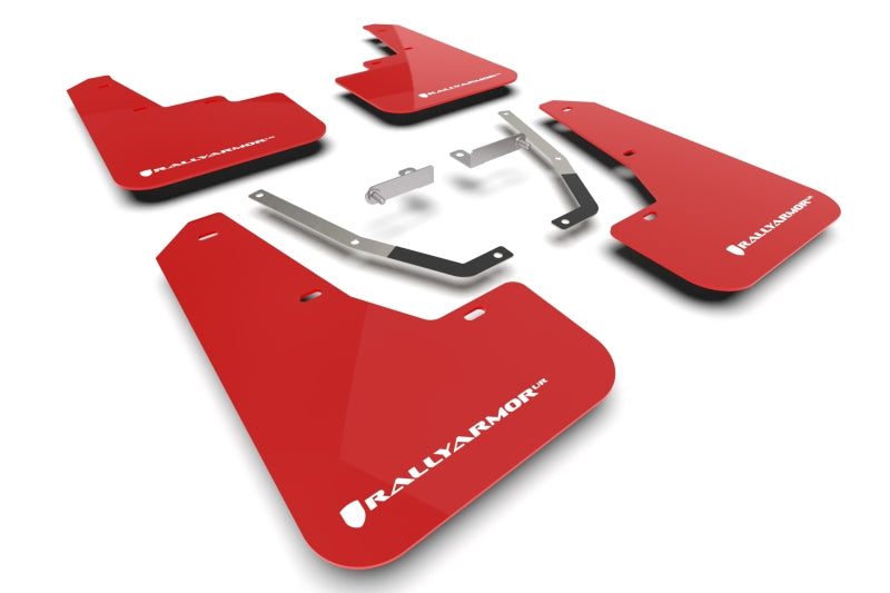 Rally Armor 2024 Subaru Crosstrek Red UR Mud Flap White Logo MF106-UR-RD-WH MF106-UR-RD-WH Photo - Primary
