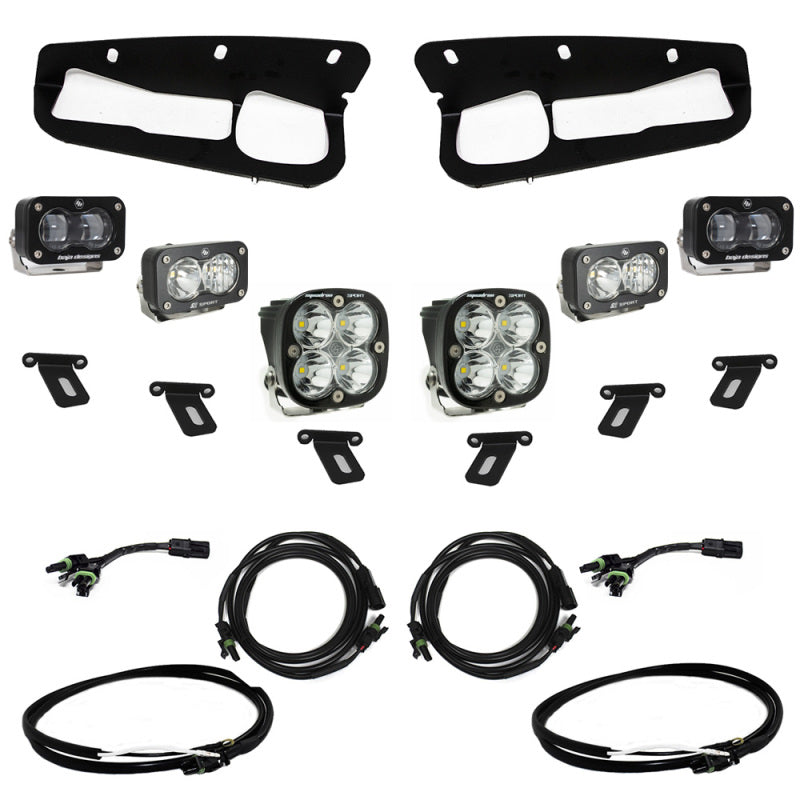 Baja Designs 21-22 Ford Bronco w/Steel Bumper S2 SAE Sportsmen Fog Pkt Light Kit w/Upfitter - Clear 448174UP 448174UP User 1