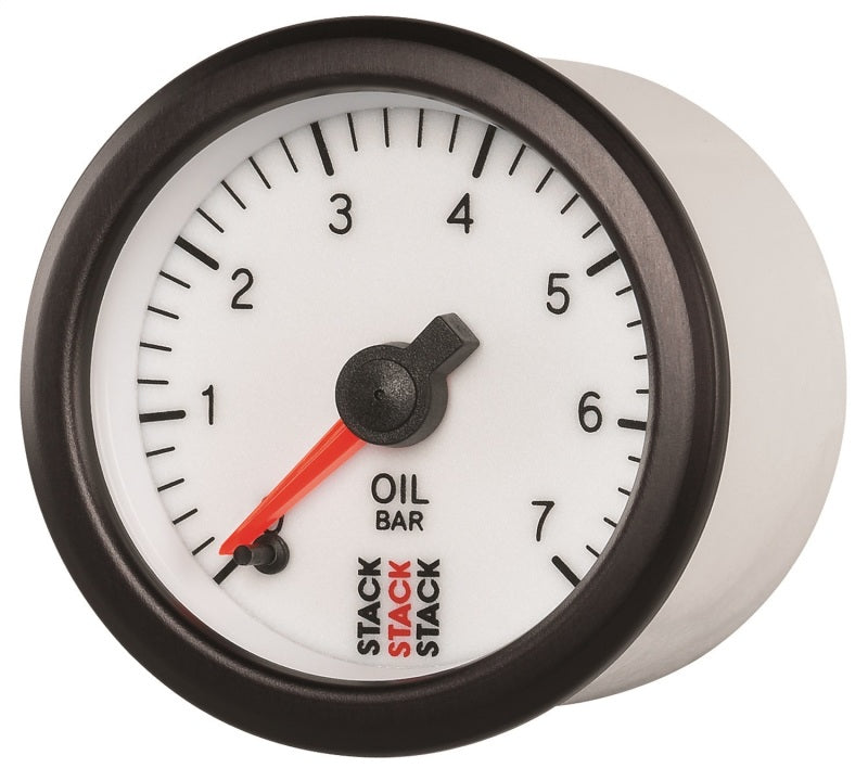 Autometer Stack 52mm 0-7 Bar M10 Male Pro Stepper Motor Oil Pressure Gauge - White ST3351 ST3351 User 2