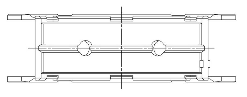 ACL BMW N54/N55/S55B30 3.0L Standard Size w/ Extra Oil Clearance Main Bearing Set 7M1397HX-STD 7M1397HX-STD Technical Drawing