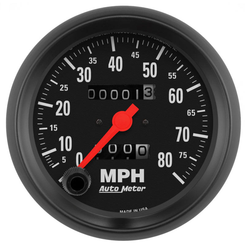 Autometer Gauge, Speedometer, 3 3/8", 80Mph, Mechanical, Z-Series 2690 Photo - Primary
