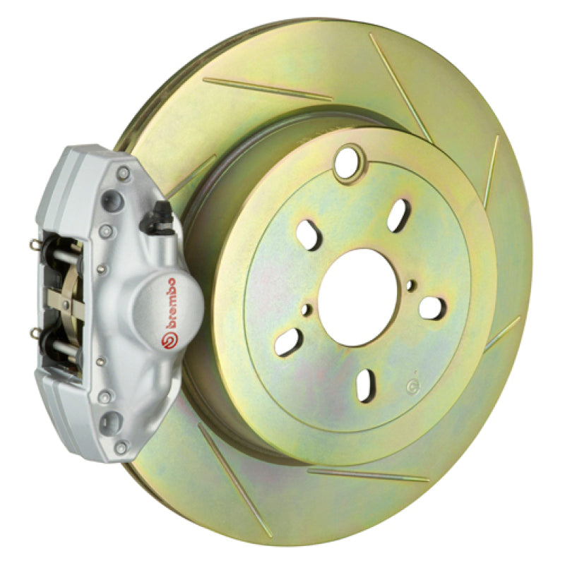 Brembo GT Brake Kit: 2 Piston, 316mm x 20mm (1-Piece), Slotted, Silver Calipe 2E5.5003A3 Photo - Primary