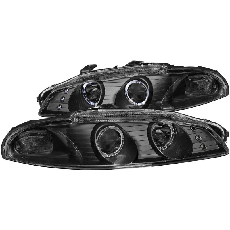 Anzo 1997-1999 Mitsubishi Eclipse Projector Headlights w/ Halo Black G2 121365 Photo - Primary