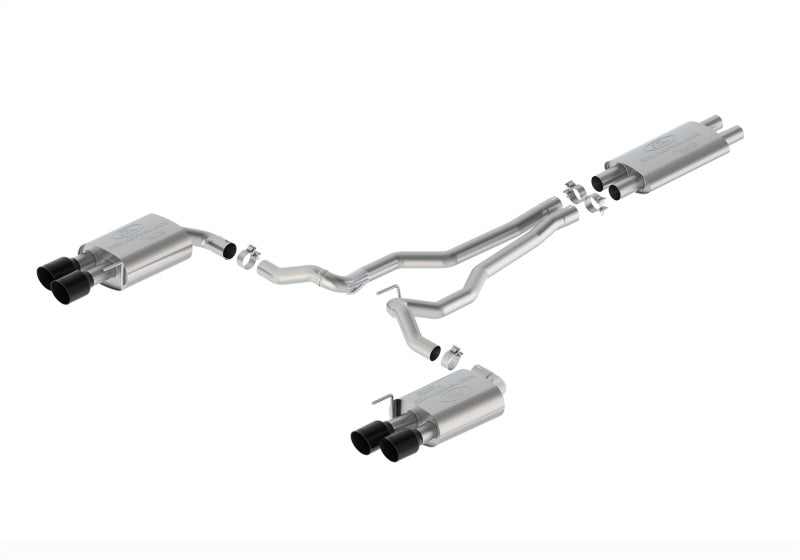 Ford Racing 2024 Mustang 5.0L Touring Non-Active Cat-Back Exhaust w/GT Valance - Black Tip M-5200-M5TBV M-5200-M5TBV Photo - Primary