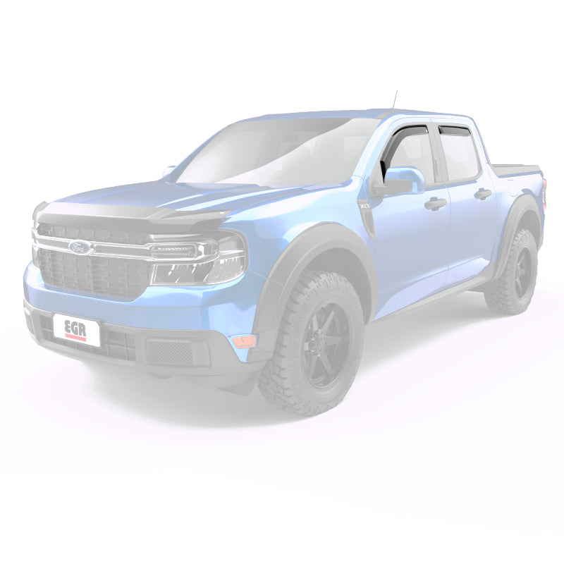 EGR 2022+ Ford Maverick In Channel Window Visors Front/Rear Set - Matte Black Crew Cab 573595 573595 Photo - Mounted