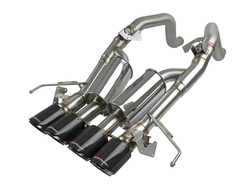 aFe MACH Force-Xp Axle-Back Exhaust System w/ Carbon Fiber Tips Chevrolet Corvette (C7) 14-19 6.2L 49-34056-1C 49-34056-1C Photo - Primary