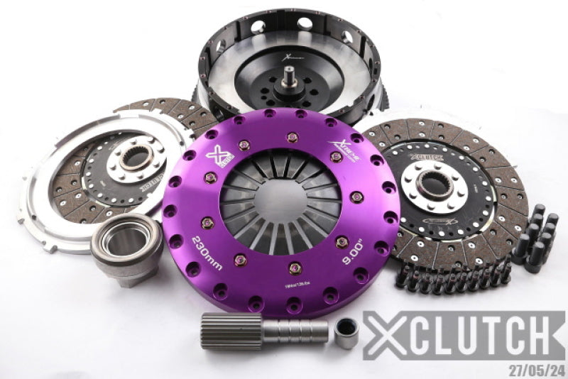 XCLUTCH 07-10 BMW 335i Base 3.0L 9in Twin Solid Organic Clutch Kit XKBM23595-2G XKBM23595-2G Photo - Primary