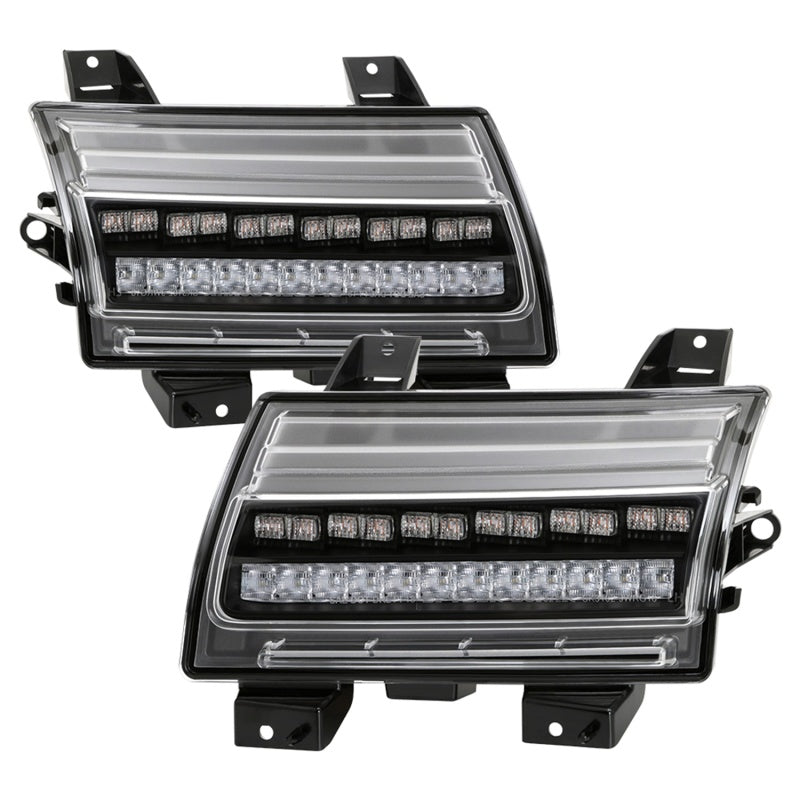 Spyder Jeep Wrangler 2018-2019 ( LED Model Only) LED Front Bumper Lights - Sequential Signal - Black 5086808 5086808 Photo - Primary