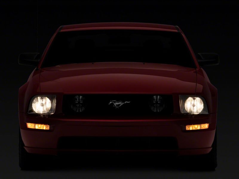 Raxiom 05-09 Ford Mustang Axial Series OEM Style Rep Headlights- Chrome Housing- Smoked Lens 413415 413415 Photo - Close Up