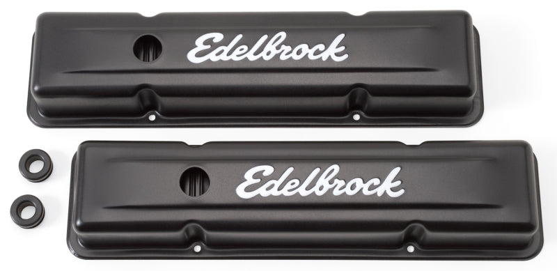 Edelbrock Valve Cover, Signature Series, Chevrolet, 1959-1986 262-400 CID V8 4443 Photo - Primary