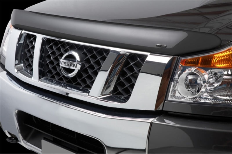 Stampede Vigilante Premium Hood Protector,Smoke,For 2004-2015 Nissan Titan 3411-2 Photo - Mounted