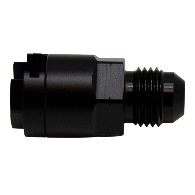 DeatschWerks 6AN Male Flare to 5/16in Female EFI Quick Connect Adapter - Anodized Matte Black 6-02-0121-B 6-02-0121-B Photo - Primary