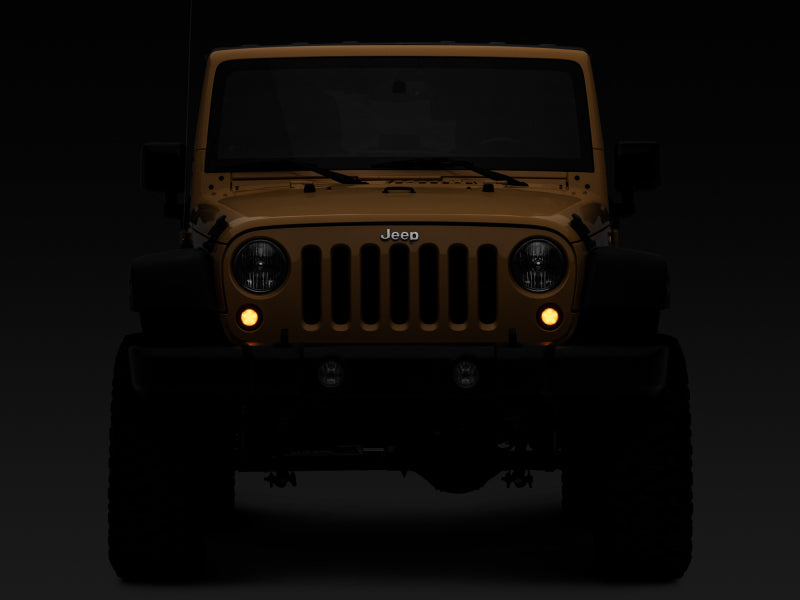 Raxiom 07-18 Jeep Wrangler JK Axial Series LED Turn Signals w/ Halo (Smoked) J127017 J127017 Photo - Close Up