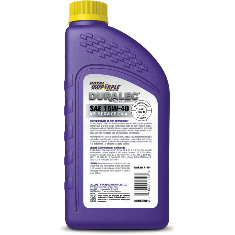 Royal Purple 15w40 Multi-Grade SAE Oil Case 6x1 Quart ROY06154 06154 User 1