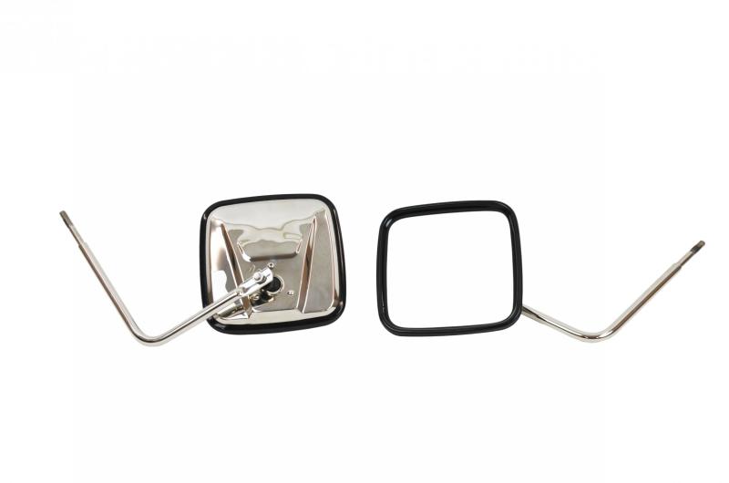Kentrol 76-18 JEEP CJ/Wrangler YJ/TJ/JK Outback Mirrors Pair - Polished Silver 30443 30443 Photo - Primary