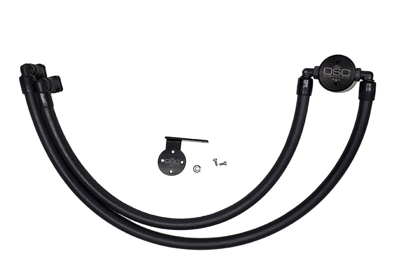 J&L J&L 17-22 Ford F-250 6.2L/7.3L Passenger Side Oil Separator 3.0 - Black Anodized 3042P-B 3042P-B Photo - Primary