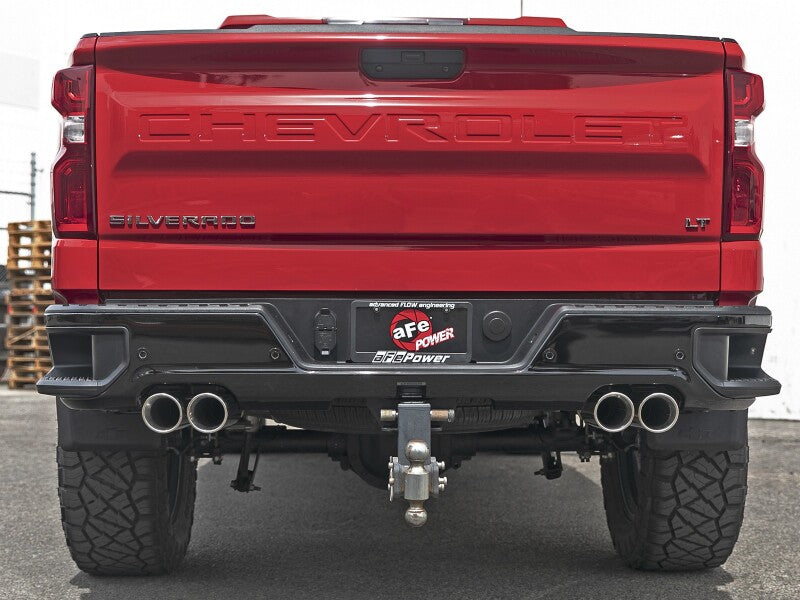 aFe GM Trucks 23-24 L6-3.0L (td) LZ0 Vulcan Series 3in 304 SS DPF-Back Exhaust System w/Polished Tip 49-34146-P 49-34146-P Photo - Mounted