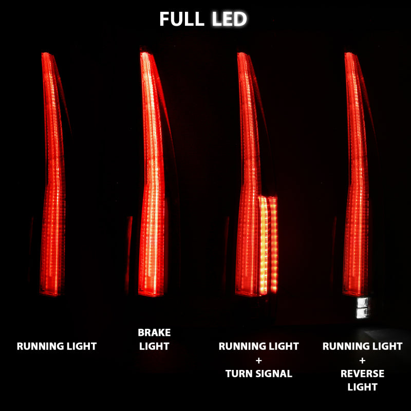 ANZO 2007-2014 Cadillac Escalade Led Taillights Red/Clear 311296 311296 Photo - Unmounted