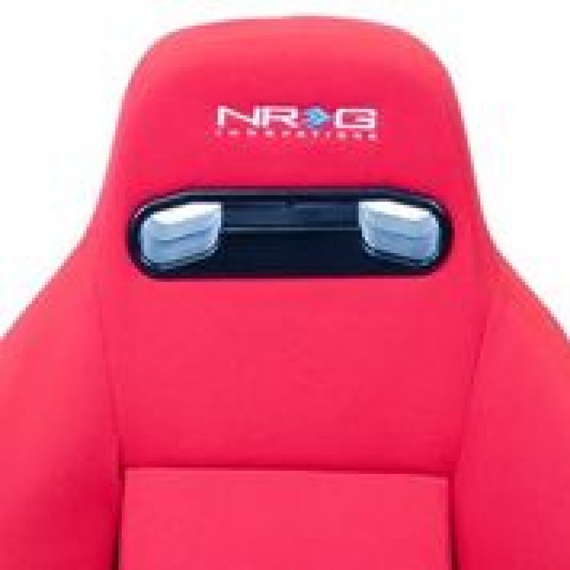 NRG Type-R Cloth Sport Seat Red w/ Red Stitch w/ logo RSC-210L/R User 1