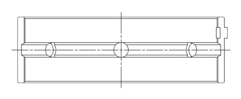 ACL BMW N63B44/S63B44 4.4L V8 .025mm Oversized Main Bearings 5M1573H-.025 5M1573H-.025 Technical Drawing