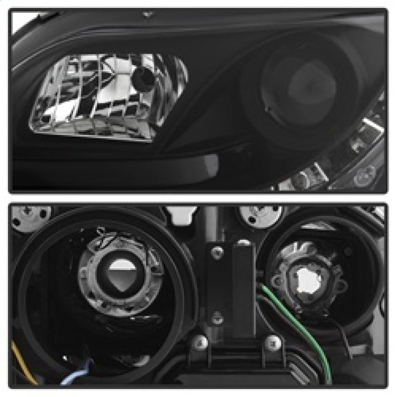 Spyder Audi A4 06-08 Projector Headlights Halogen Model Only - DRL Black PRO-YD-AA405-DRL-BK 5008572 5008572 Photo - Unmounted